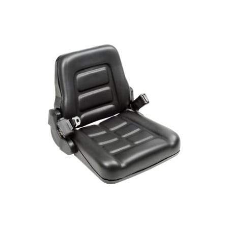 Global Equipment Vinyl Forklift Truck Seat with Seat Belt Z101
